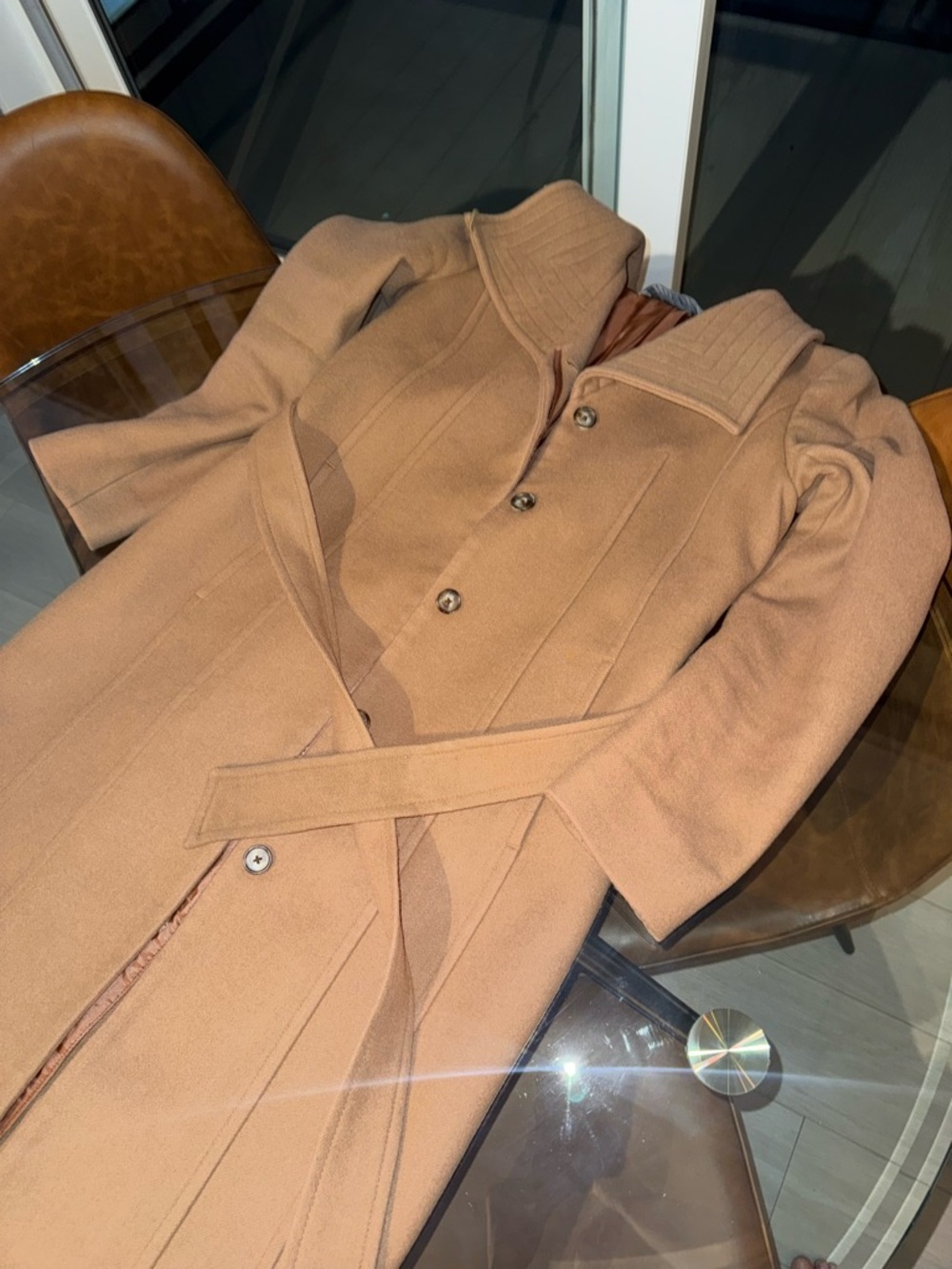 Aritzia The Connor Coat in Soft Wool Cashmere color is
Saville size M
